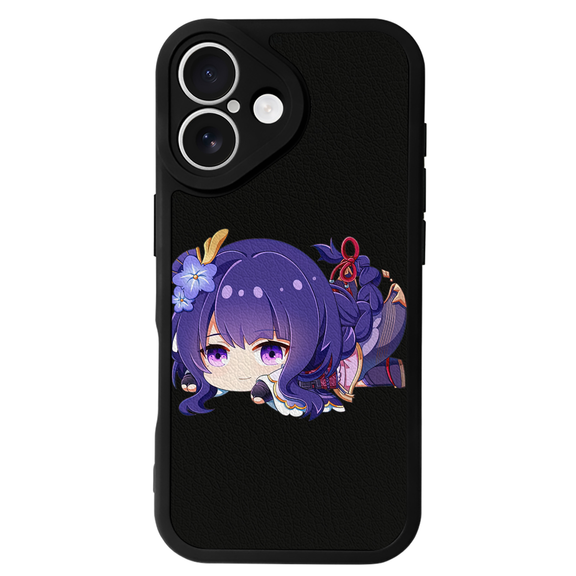 げんし神 雷電将軍 らいでんしょうぐん genshin Raiden Shogun 【iPhone 16シリーズ対応】シリコンスマホケース（レザー調） 材質：シリコン